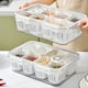 thumbnail image 5 of Bandeja Dividida para Servir Alimentos con Tapas Caja Apilable para Snacks con 6 Divisores Contenedor de Almacenamiento de Frutas y Verduras para Refrigerador, 5 of 5