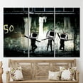 thumbnail image 2 of Tv Graffiti Canvas Art, Banksy TV Printed Canvas, Banksy Dancing People Artwork, Banksy Dancing TV, Street Art Canvas, Graffiti Art Canvas, Canvas Wall Decor - 3P-Black Framed, 2 of 9