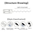 thumbnail image 3 of Christmas Lights, Christmas Decorations Snowflake String Lights, 19.7 ft 40 LED Fairy Lights Battery Operated Waterproof for Xmas Garden Patio Bedroom Party Decor, 3 of 3