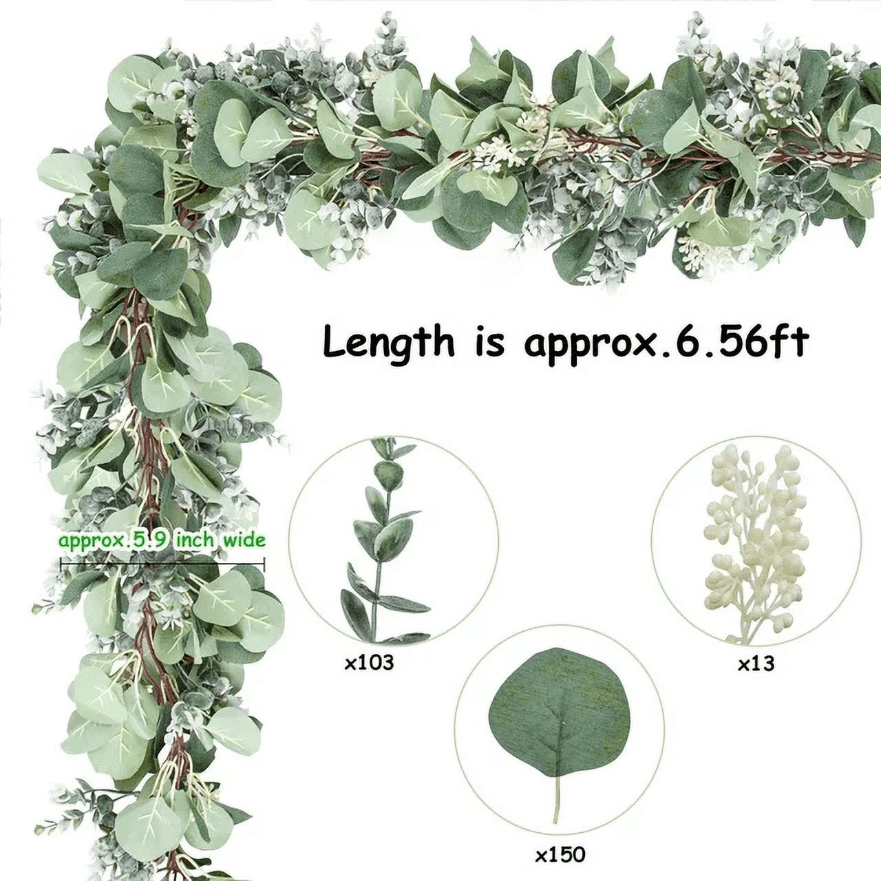 Scidweet Christmas Eucalyptus Garland 2-Pack photo 4