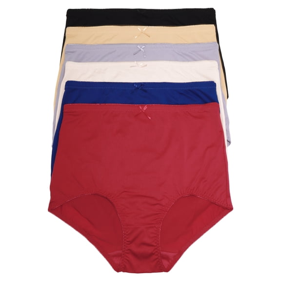 Angelina Women's Nylon High Waist Classic Briefs (6-Pack)