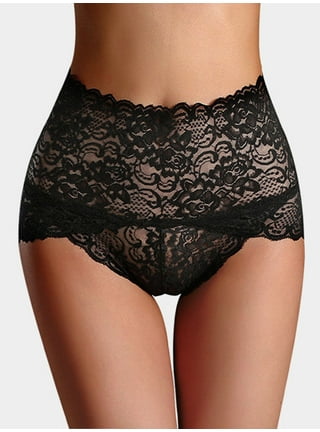 Scvgkk Women's Plus Size Lace Crotchless Thong G-string Panties Knickers  Briefs Lingerie Underwear 