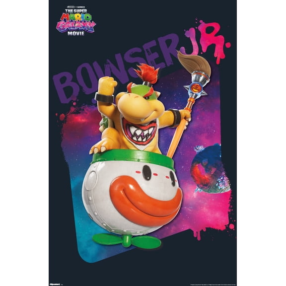 Nintendo The Super Mario Galaxy Movie (2026) - Bowser Jr. Neon Wall Poster, 22.375" x 34"