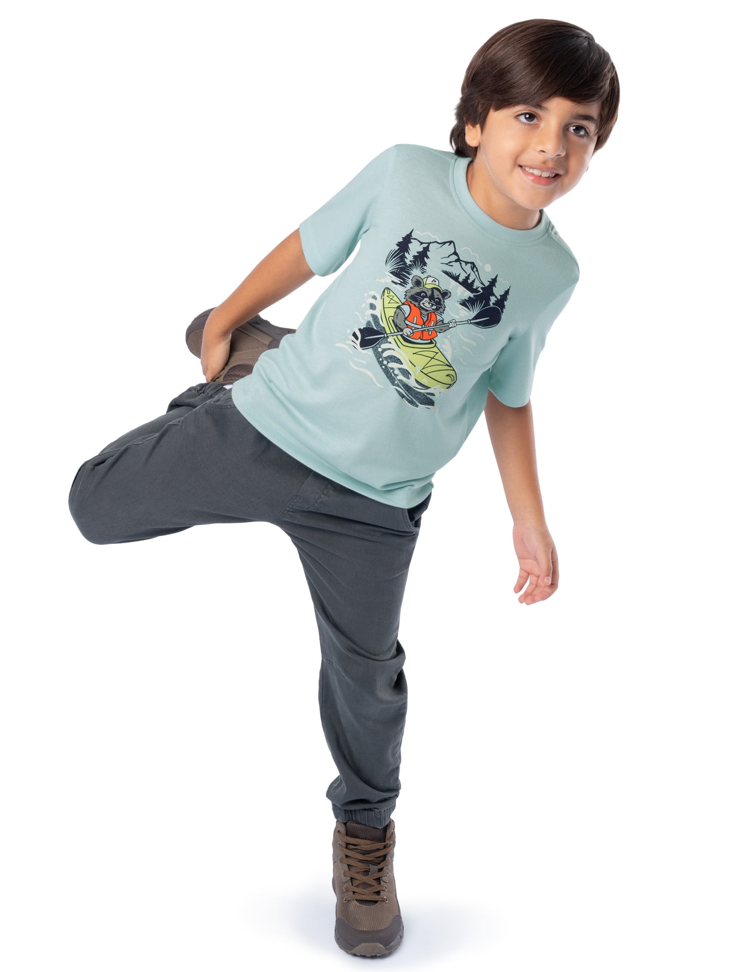 Ozark Trail Boy's Graphic Short Sleeve T-Shirt, Sizes 4-18 & Husky