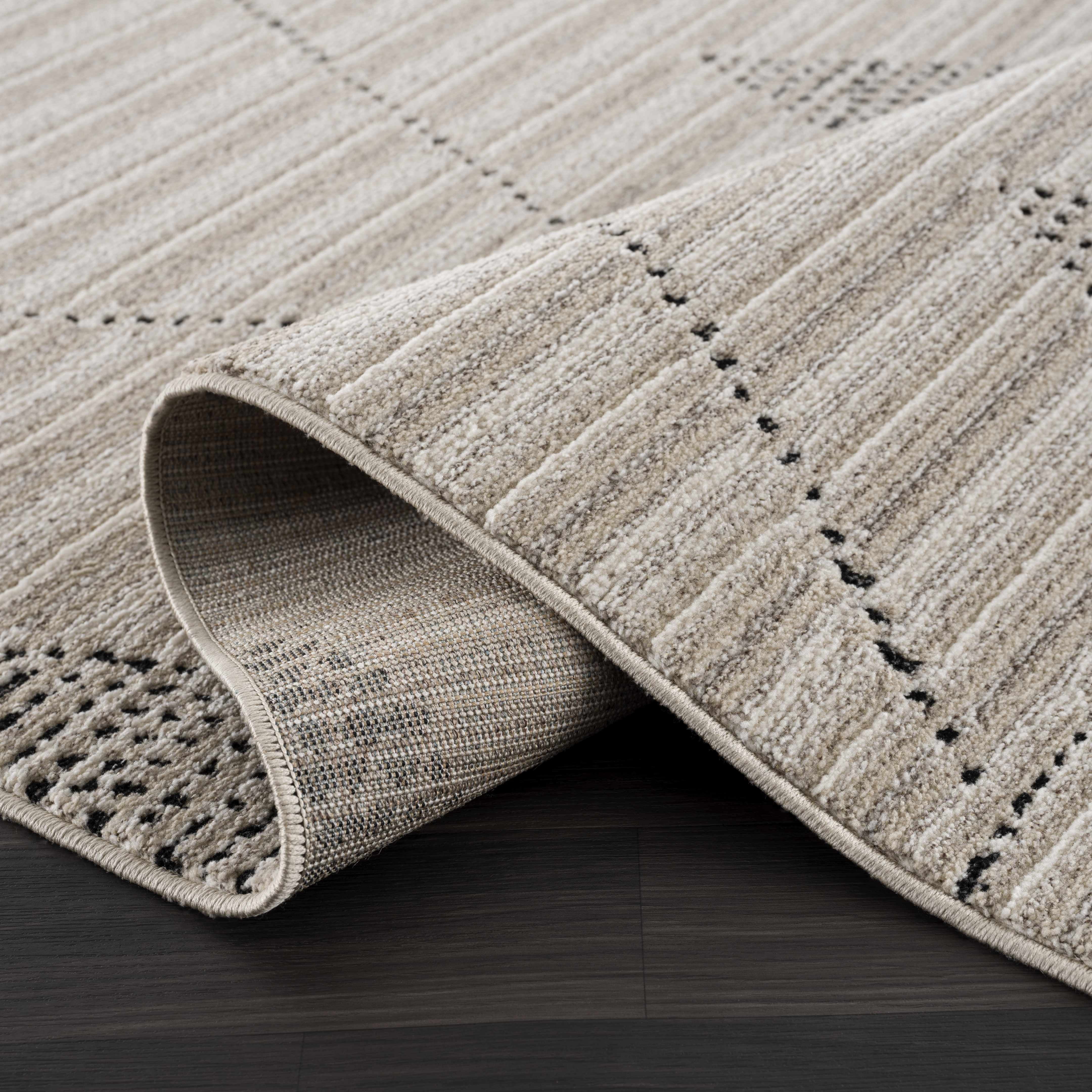 Hauteloom Casablanca Collection Living Room Bedroom Area Rug - Cozy Moroccan Farmhouse Carpet - Brown, Black, Beige - 5'3" x 7'