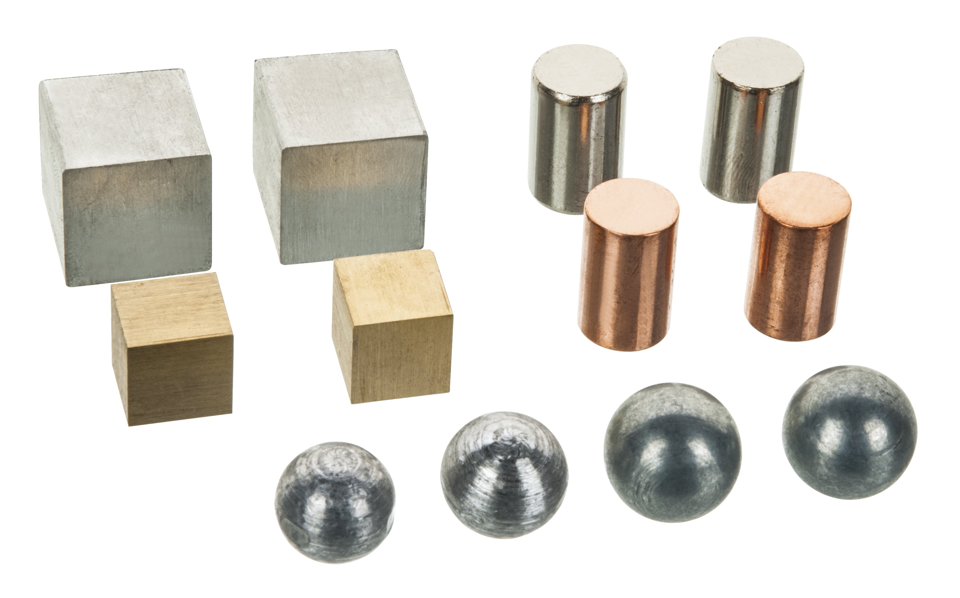 12pc Density Metals Variety Set Brass, Iron, Aluminum, Copper, Zinc