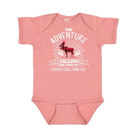 

Inktastic Pigeon Forge Tennessee The Adventure is Calling and I Must Go Gift Baby Boy or Baby Girl Bodysuit