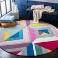 thumbnail image 2 of SAFAVIEH Fifth Avenue Weldon Geometric Area Rug, Grey/Multi, 7' x 7' Round, 2 of 5