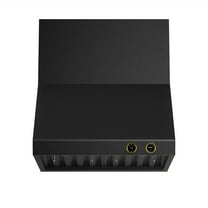 30 in. 900 CFM Wall Mount Range Hood in Titanium Stainless Steel with Gold