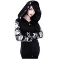 thumbnail image 1 of Honeeladyy Ventas en línea Chaquetas góticas con capucha para mujer Abrigos Cárdigan Sudadera con capucha punk gótica con estampado de luna vintage Sudadera con capucha de talla grande Capa, 1 of 8
