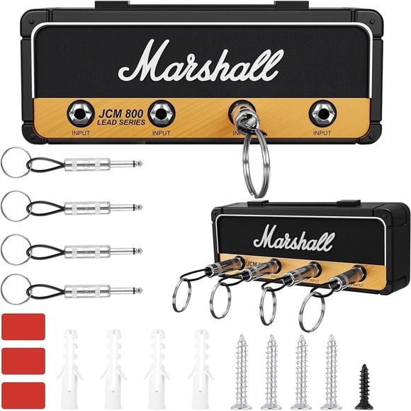 Porta Llaves de Amplificador marshall, Porta llaves para pared, Viene con cuatro llaveros para enchufes de guitarra y herramientas de instalación ordenadas, Este es el regalo de Navidad per