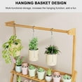 thumbnail image 5 of ColourTree Hanging Plant Stand Indoor Outdoor - 3 Tiers Folding Wood Plants Shelf for Multiple Flower Planter Holder Large Rack for Window Garden Balcony Patio Porch Living Room,Natural,39.3" L, 5 of 7