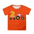 thumbnail image 1 of Sunnyoo T-Shirt Graphique pour Garçons, Imprimé de Tracteur de Ferme, Manches Courtes, Tailles 3-13, 1 of 3