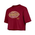 thumbnail image 2 of Girl's New Era Burgundy Washington Commanders Flip Sequin Boxy T-Shirt, 2 of 4