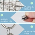 thumbnail image 4 of 1.5 inch Curtain Hooks, 20 Pcs Curtain Rings, Rustproof Curtain Rings with Clips, Metal Solid Curtain Clips with Rings, Decorative Vintage Drapes Rings for Drapes (Matte Nickel), 4 of 5