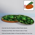 thumbnail image 4 of Saint Patrick's Day 6PCS Microfiber Leather Round Coasters Set, 11x11 cm/4.3x4.3 in - Drink Coasters for Table, Stylish and Absorbent Cork Backing, Easy to Clean and Durable Mats for Home, 4 of 6