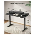 Electric Standing Desk with Double Drawers, 48x24 Inches Adjustable