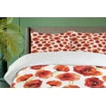 thumbnail image 4 of Ambesonne Flower Duvet Cover Sets, Poppies Garden Floral, 2-Queen, Scarlet White Red, 4 of 7