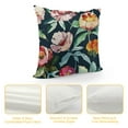 thumbnail image 4 of Chilfamy Decorative Throw Pillow Covers Roses Flowers Pillows Cushion Cases, Vintage Elegant Floral Square Pillowcases for Sofa Couch Bedroom Living Room Car (Navy Blue), 4 of 5