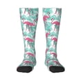 thumbnail image 2 of Picia Women Crew Soft Moisture-wicking Socks Flamingo Pattern Design Cotton Socks, One Size fit All, 2 of 9