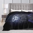 thumbnail image 4 of DouZhe Ultra-Soft Micro Fleece Lightweight Flannel Bed Blanket, Abstract Face Element Sculpture Print Cozy Warm Throw Blankets, 80"x60", 4 of 7