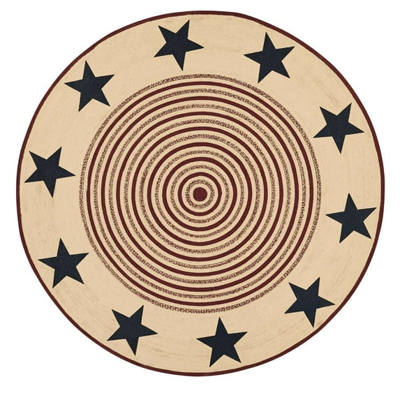 potomac jute braided rug stencil stars 8' round