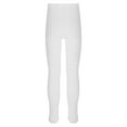thumbnail image 4 of Haitryli Shiny Ballet Dance Tights for Girls Glittery Rhinestone Leggings Stretchy Footed Leggings for Kids White 3-5, 4 of 7
