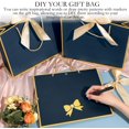 thumbnail image 4 of Bolsas de regalo Silkfly Thank You de 12 x 10 x 4 pulgadas con asa, 12 unidades, azul marino, 4 of 6