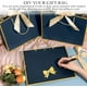thumbnail image 4 of Bolsas de regalo Silkfly Thank You de 12 x 10 x 4 pulgadas con asa, 12 unidades, azul marino, 4 of 6