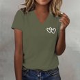 thumbnail image 2 of beishanbush Winter Sales Saving $10 Casual Fashion Basic Tee Women's Print T-Shirt,Round Neck Short Sleeve Lightweight Soft Casual Summer Under $10, 2 of 5