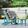 thumbnail image 3 of Outsunny Oversized Adirondack Chair, Outdoor Fire Pit and Porch Seating, Classic Log Lounge w/ Built-in Cupholder for Patio, Garden, Lawn, Sky Blue, 3 of 9