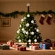 thumbnail image 3 of Adornos de bolas de Navidad de terciopelo Paquete de 12 | Adornos colgantes decorativos de plástico marrón flocado de 2.4" | Duradero, fácil de colgar, textura elegante | Decoración de árbol de, 3 of 6