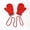 Red, variant on Blue Gloves Mittens for Women Men Winter Warm Solid Knitted Cute with String Gloves