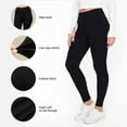 thumbnail image 5 of Hitime Women's Leggings Super Soft Stretchy High Waisted Full Length Black Sizes L-XL Yoga Workout Running, 5 of 8