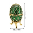 thumbnail image 6 of Faberge Egg Egg Holder ,Jewelry Box,Egg Shape Trinket Boxes ,Vintage Exquisite Rhinestones Trinket Boxes with Hinged for Living Room Green, 6 of 9