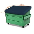 thumbnail image 3 of Dumpster Cover 12 Oz Waterproof - 100% Weather Resistant Garbage Can Top Cover with 4 Corner Elastic - Customize Patio Cover / Dumpster Tarp with Logo & Image (72"W x 40"D x 15"H, Blue), 3 of 7