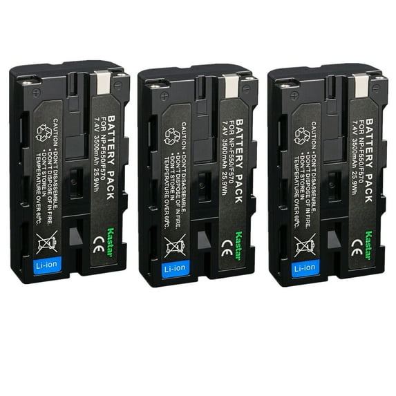 Kastar NP-F580 Battery 7.4V 3500mAh Replacement for Bosma G1 Pro 8K Camera (MFT), Bosma NP-F570 NP-F770 NP-F970 Battery (3-Pack)