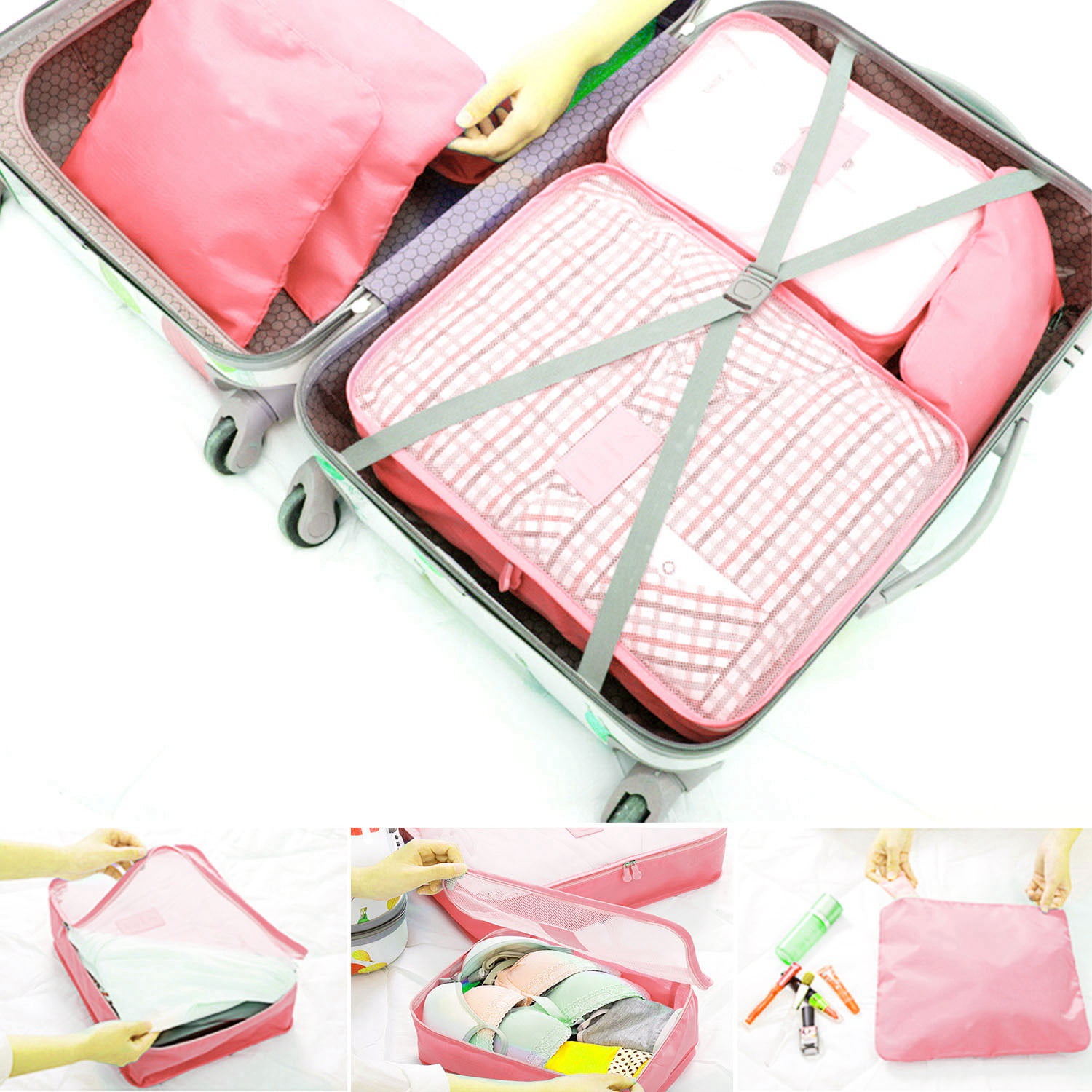 Dropship 9Pcs Clothes Storage Bags Water-Resistant Travel Luggage Organizer  Clothing Packing Cubes to Sell Online at a Lower Price