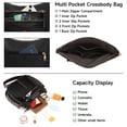 thumbnail image 3 of FALAN MULE Croosbody Bags for Women Leather Crossbody Purse Multi Pocket Shoulder Handbags, 3 of 6