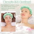 thumbnail image 3 of DADHOT Spa Headbands for Washing Face or Facial, Headbands for Women - Puffy Makeup Headbands for Face Washing, Mask, Skin Treatment (Green), 3 of 6