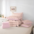 thumbnail image 6 of Erosebridal Black Bowknot 7pcs Bedding Comforter Set For Girls,Cute Bows Kawaii Loves Print Queen Bedding Sets,Reversible, 6 of 7