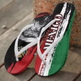 thumbnail image 2 of Chririnla Women's Mexican Flag Print Beach Sandals Comfortable Yoga Mat Arch Support Eagle Print Flip Flops Fashion Quick Dry Non-Slip Vacation Pool Flats Slippers, 2 of 7