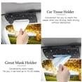 thumbnail image 5 of OTOSTAR Bling Bling Car Sun Visor Tissue Box Mask Holder, Pure Handmade Crystal Auto Napkin Box Holder PU Leather Backseat Paper Towel Box with 1 Tissue Refill (Black), 5 of 8