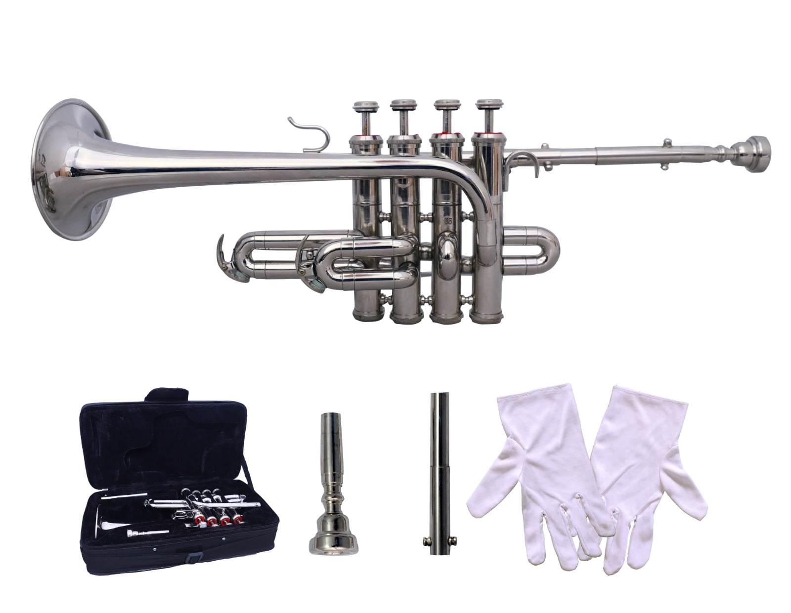 Bb Flat Blue Brass Euphonium With Free Hard Case Mouthpiece