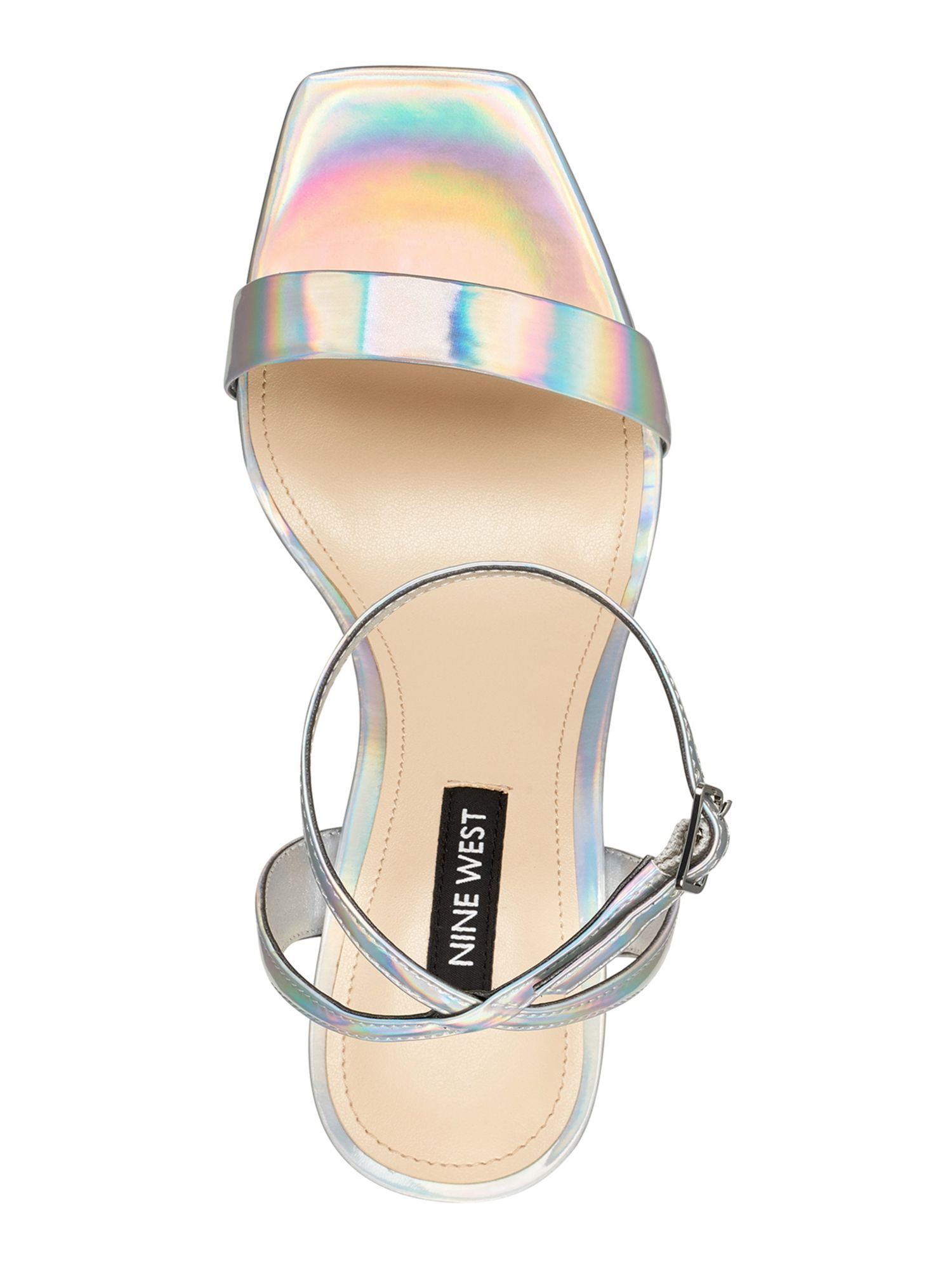 Nine West Women's 8.5 M, Zadie Padded Ankle Strap, Turquoise