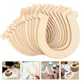 thumbnail image 6 of Ortofally 48pcs Graffiti Horseshoe Cutouts Unfinished Blank Horseshoe Shaped Wood Slices, 6 of 11