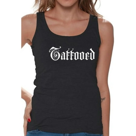 Coolest Cool Sleeveless - Awkward Styles Tattooed Tank Top for Women Tattoo Tanks Funny Tattoo Shirts with Sayings Gifts for Tattoo Lovers Inked Party Women's Inked Sleeveless Tank Summer Workout Clothes Cool Fitness T Shirt