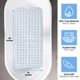 thumbnail image 3 of Lux Decor Collection Bath Tub Mat Non-Slip 40 x 16 Inch - Shower Mat for Bathtub with Suction Cups - Machine Washable (White), 3 of 9