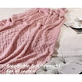 thumbnail image 5 of CREVENT Light Blush Pink Knit Throw Blanket for Couch Sofa Chair,Soft and Decorative for Spring Summer (50''X60'' Dusty Pink/Pale Pink), 5 of 5