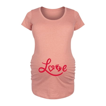 

Bloom Maternity - Love Footprints - Maternity Scoop Neck T-Shirt
